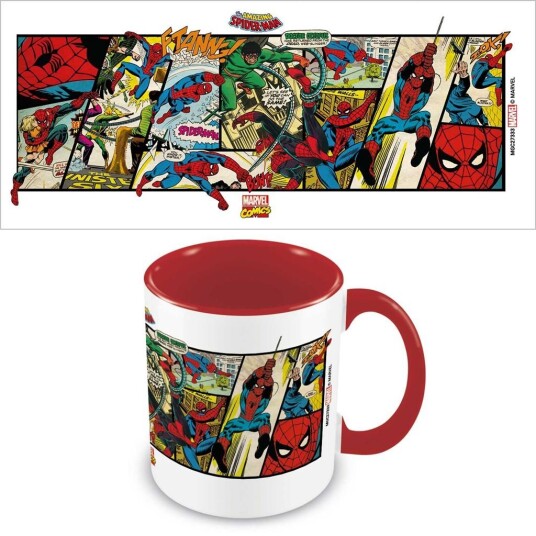 MARVEL COMICS SPIDER-MAN PANELS COLOURED INNER MUG