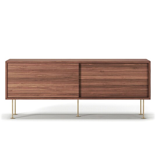 Decotique Vogue Mediabenk Med Ben 136 Cm / Messing TV benker og mediebenker sfinér Valnøtt 1105127 2W LB