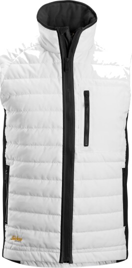 Snickers Workwear 4512-0904 AllroundWork Vest stretch, hvit/svart XS, Klær