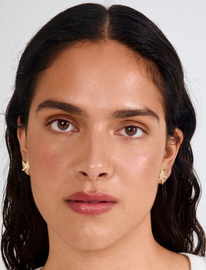 Pilgrim Prism Earrings Gold Plated Gold ONE SIZE