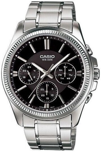 Casio Herreklokke MTP 1375D 1AVDF Classic Sort/Stål Ø42 mm