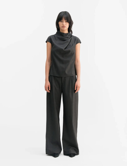 Ahlvar Gallery Lima Check Top - Black - XS