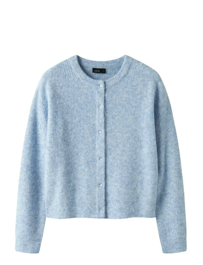 LMTD Nlfkleave Ls Short Knit Cardigan Noos Blue 146 152