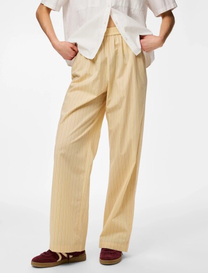 Pieces Pcapril Hw Wide Pants Wvn D2D Pp Cream S