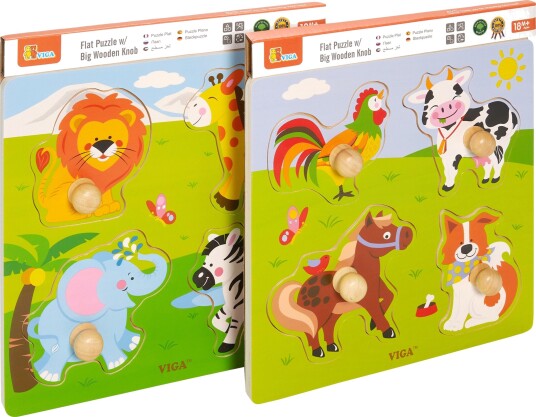 Viga Knottpuslespill Dyr 2-Pack
