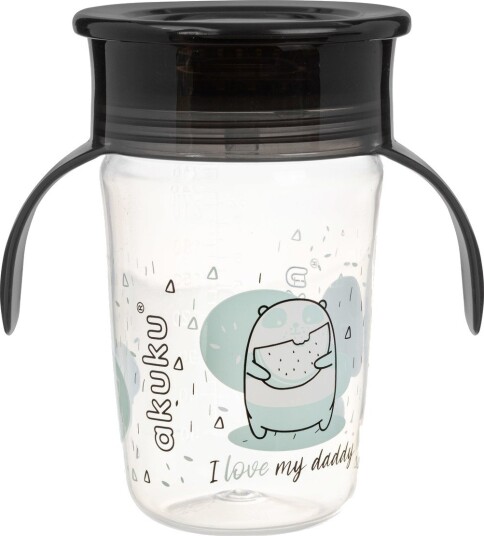 Akuku A0671 Drikkeflaske - 360 ml - Svart