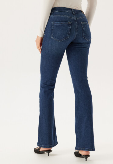 ONLY Blush Mid Flared Denim Dark Blue Denim M/32