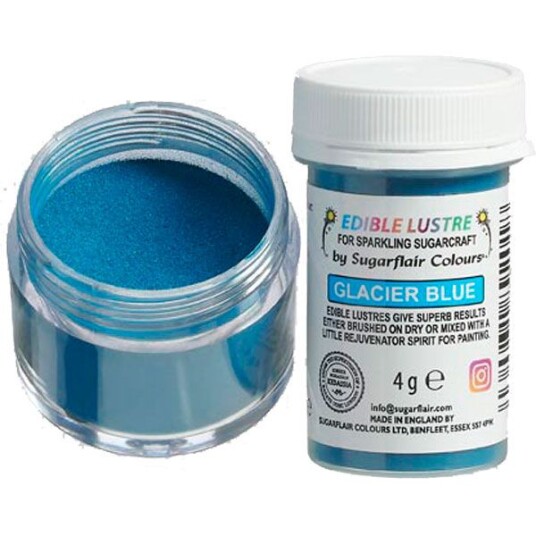 Sugarflair Spiselig Glitter Glacier Blue 4g 