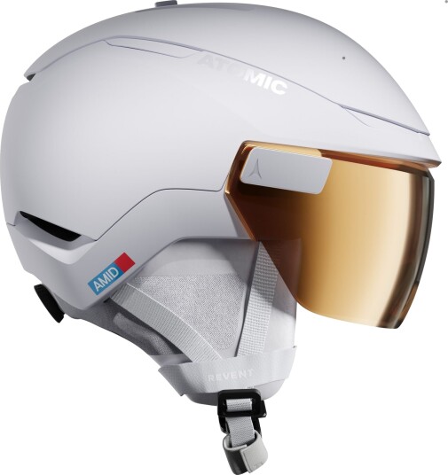 Atomic Revent GT Amid Visor HD Photo, Skihjelm Med Visir, White 51-55
