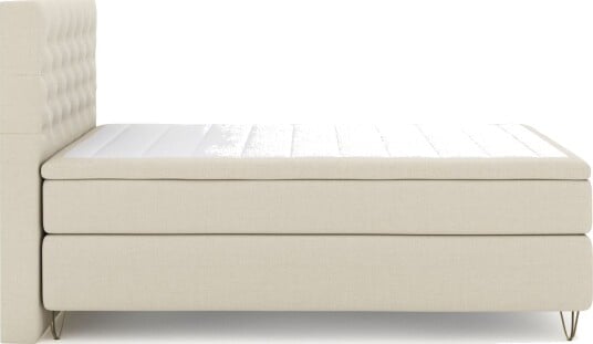Select No 6 Kontinentalseng 160x200 Fast Lateks/Memory Beige/V formede Metallben