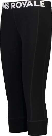 Mons Royale Women's Cascade Merino Flex 200 3/4 Legging L, Black