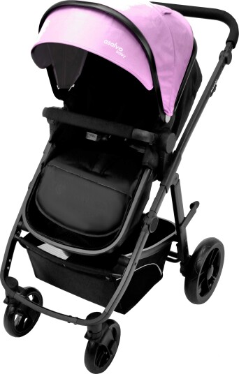 Asalvo Convertible Two+ Kombivogn - 22 kg - Rosa, Svart