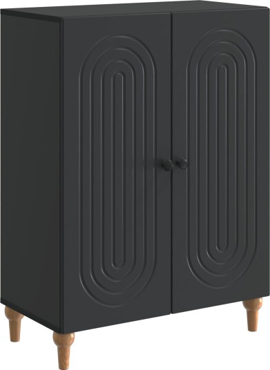 Serviesskap Svart 66 x 34,5 x 90 cm Konstruert tre Serviesskap Svart 66 x 34,5 x 90 cm Konstruert tre