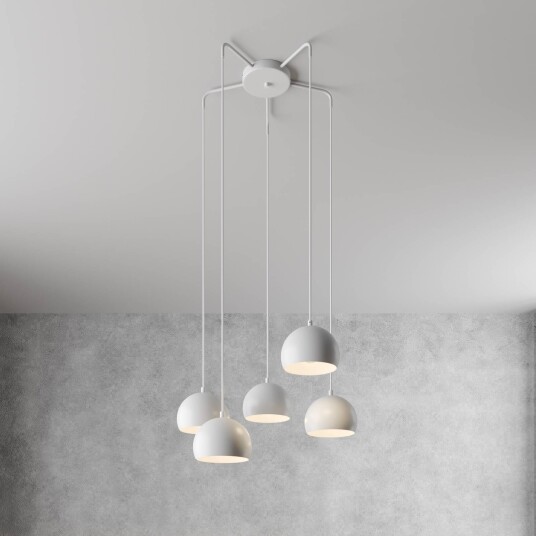 Luminex Sool pendellampe hvit fem lys