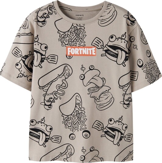 Name It T skjorte   Fortnite   NkmOlim   Islandsk fossil   Name It   6 år (116)   T skjorte Beige Brun