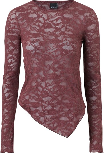 Gina Tricot Topp Lace asymmetric top Rød Gina Tricot Topp Lace asymmetric top Rød