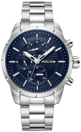 Police Herreklokke PEWJK2227104 Classic Blå/Stål Ø45 mm Police Herreklokke PEWJK2227104 Classic Blå/Stål Ø45 mm