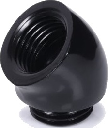 Alphacool 45° G1/4 hann til hunn svart 17590 Alphacool 45° G1/4 hann til hunn svart 17590