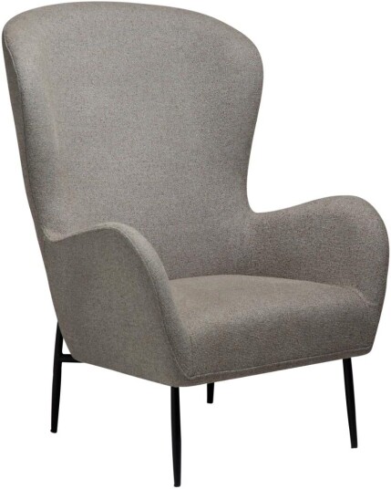 Glam Dan Form lenestol med armlene bouclé lysebrun.