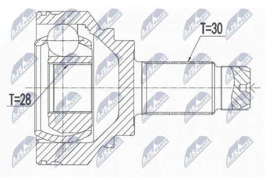 Nty Drivknute drivaksel NTY NPZ BM 028
