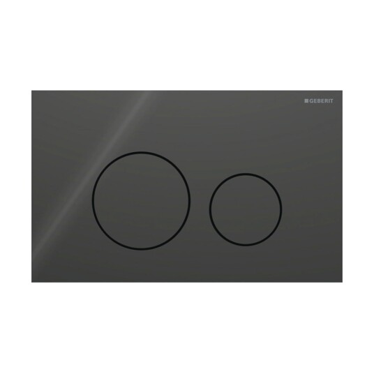 Geberit Sigma40 Rund Glass Betjeningsplate Svart