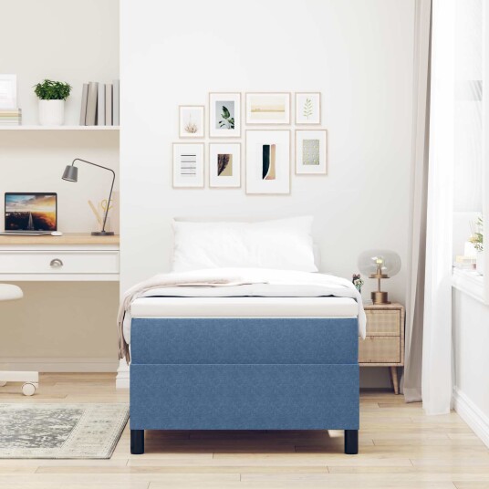 Box Spring Seng Blå 100x200 cm Cordfløyel 3337395 Box Spring Seng Blå 100x200 cm Cordfløyel 3337395