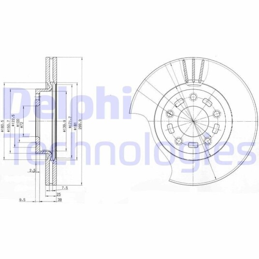 Bremseskive DELPHI BG3928 Bremseskive DELPHI BG3928