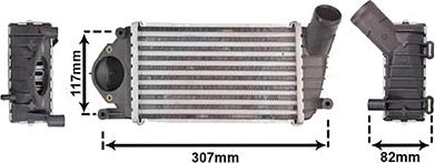 Intercooler VAN WEZEL 58004194
