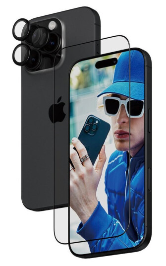 PanzerGlass 2-i-1 Skjerm- og Linsebeskytter for iPhone 16 Pro - Herdet Glass