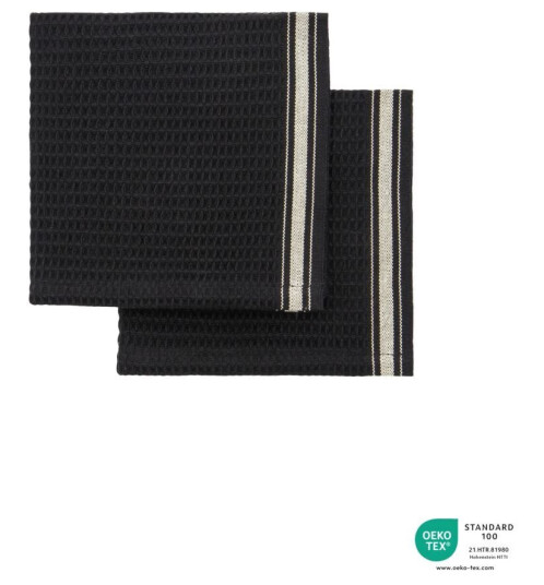 House Doctor - Bihar Dish cloth - Black (204036060) House Doctor - Bihar Dish cloth - Black (204036060)