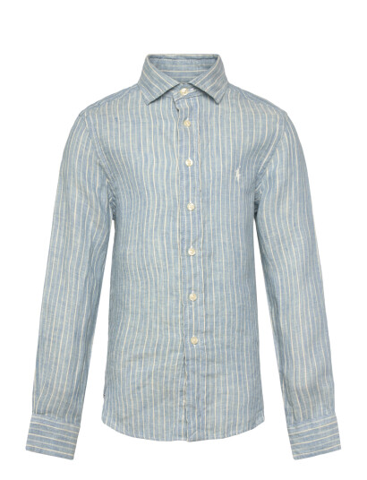 Ralph Lauren Kids Striped Linen Shirt Blue 138 149
