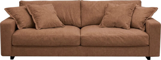 Valencia ekstra dyp 3 seters sofa i chenille Rustrødbrun