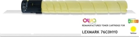 Armor Owa Toner Kompatibel Zu Lexmark 76C0hy0 Yellow 34.000 S. 34000 Sider Gult 1 Stykker