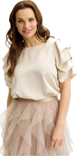 IN Front, Dame, Bluser & Skjorter, Beige, 2XL,