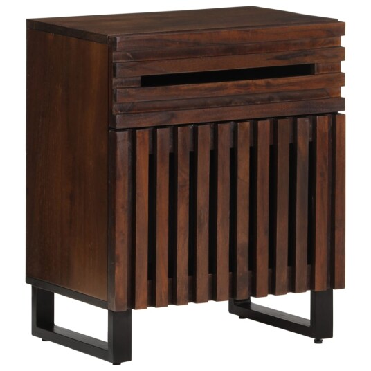 Nattbord brun 50x34x60 cm heltre mango 377478