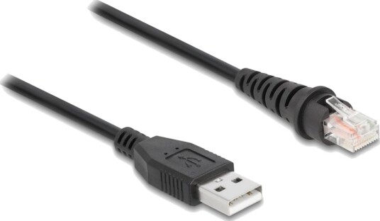 Delock Nettverkskabel Rj 50 Hann Til Usb Hann 2 M Foliebelagt Uskjermet Tvinnet Kabelpar F/Utp Svart