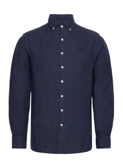 Sebago Linen Shirt - Navy - M Sebago Linen Shirt - Navy - M