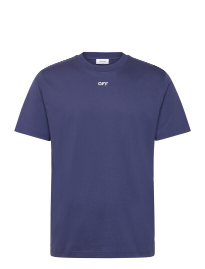 Off White Off Stamp Slim S/S Tee   Navy   S