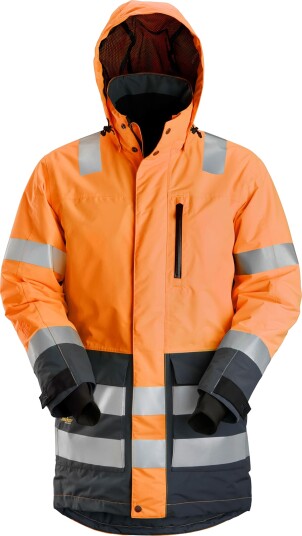 Snickers Workwear 1830 AllroundWork Varseljakke Vanntett Oransje EN ISO 20471