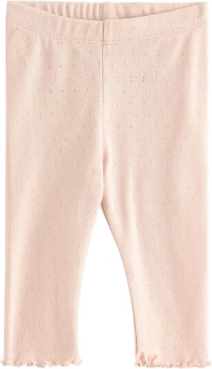Lindex Leggings In Pointelle With Frills LIGHT PINK 56