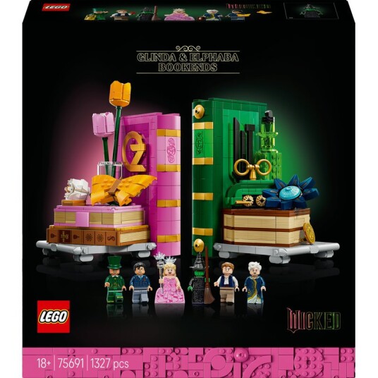 Lego Wicked Glinda og Elphaba Bokstøtter med Minifigurer 75691