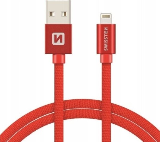 Swissten Textile Fast Charge 3A Lightning (Md818zm/A) Datu Un Uzlādes Kabelis 2M Sudraba