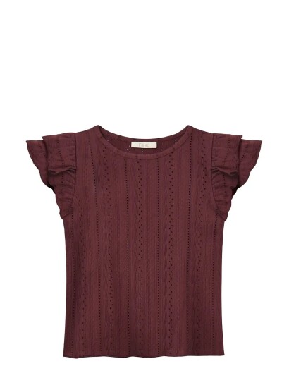 Fliink Gabby Ss Blouse Burgundy 86 Fliink Gabby Ss Blouse Burgundy 86