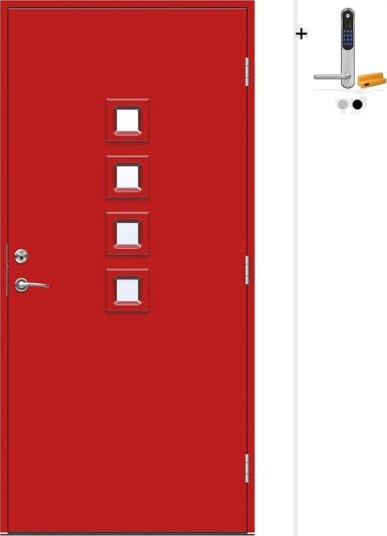 Ytterdør Swedoor Advance-Line Nordic Oslo med Yale Doorman Classic Home