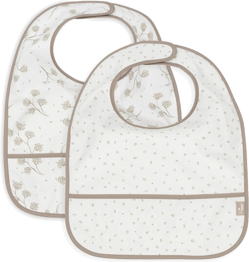 Jollein Bib Waterproof 2 Pack Cream 40X29