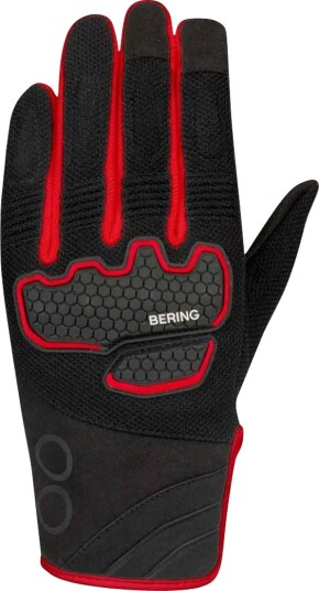 MC-hansker Bering Breeze Svart/Rød 3XL