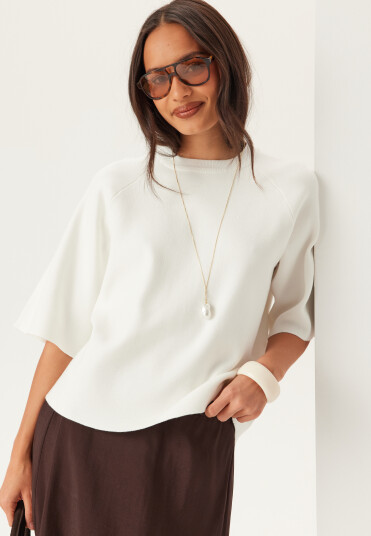 Object Objreynard 2/4 Knit Pullover Noos Cream XL