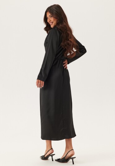 Bubbleroom Occasion Satin High Collar Midi Dress Bubbleroom Occasion Satin High Collar Midi Dress