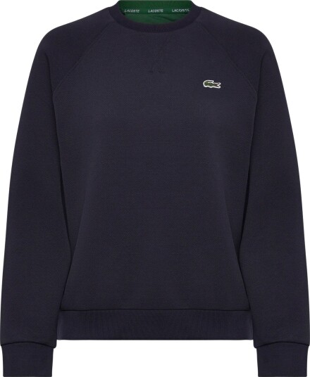 Lacoste Women"s Crew Neck Piqué Sweatshirt   Navy   42
