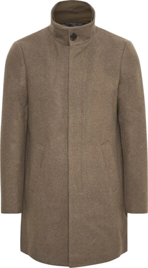 Matinique harvey n classic wool frakk brun herre beige lang ull varm / tykk vinter xl